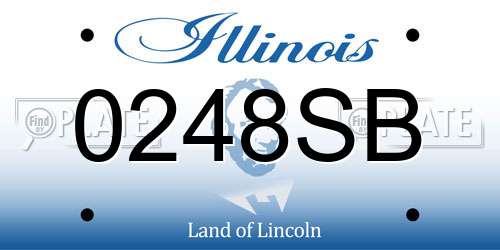 0248SB Illinois License Plate