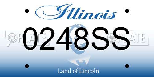 0248SS Illinois License Plate