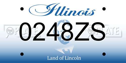 0248ZS Illinois License Plate