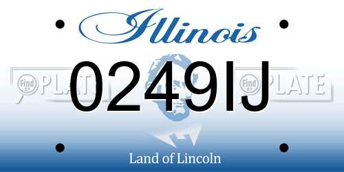 0249IJ Illinois License Plate