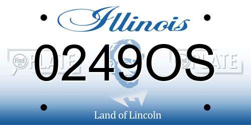 0249OS Illinois License Plate