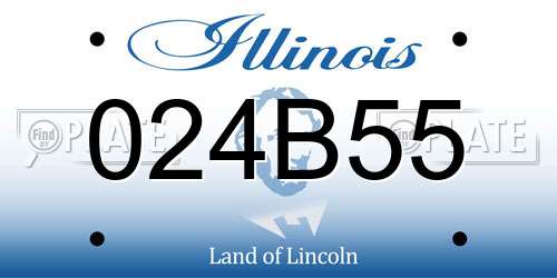 024B55 Illinois License Plate