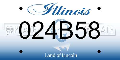 024B58 Illinois License Plate