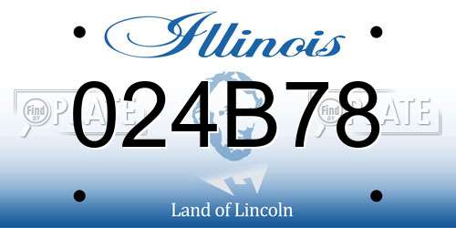 024B78 Illinois License Plate