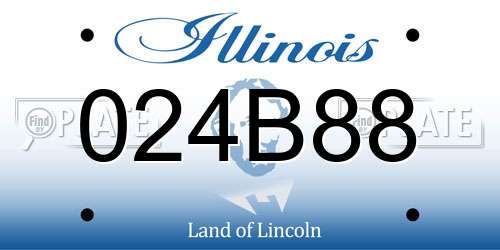 024B88 Illinois License Plate