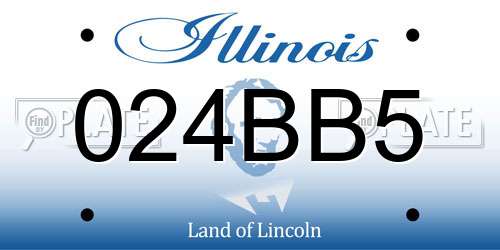 024BB5 Illinois License Plate