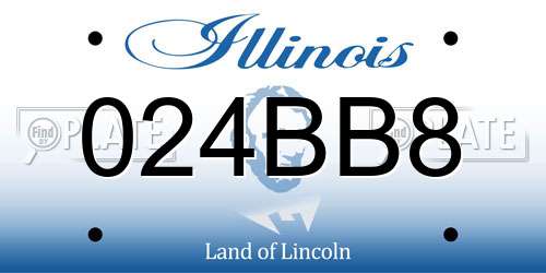 024BB8 Illinois License Plate