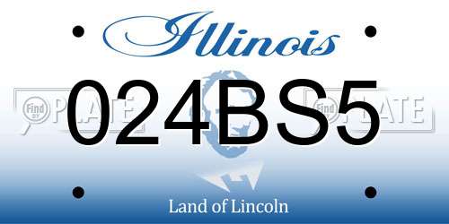 024BS5 Illinois License Plate