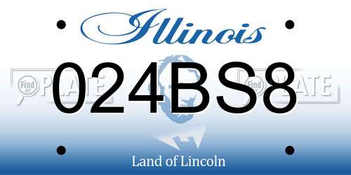 024BS8 Illinois License Plate