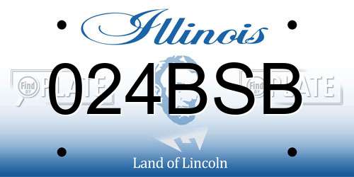 024BSB Illinois License Plate