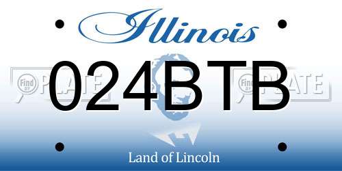 024BTB Illinois License Plate