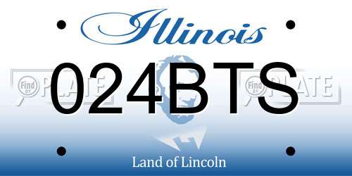 024BTS Illinois License Plate