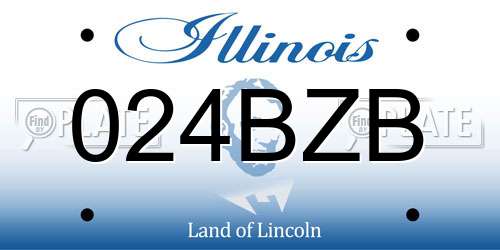 024BZB Illinois License Plate