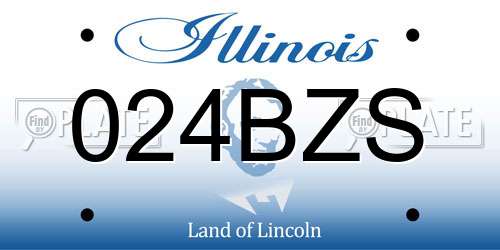 024BZS Illinois License Plate
