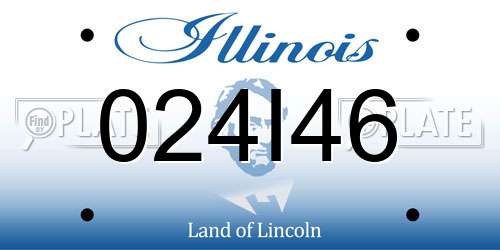 024I46 Illinois License Plate
