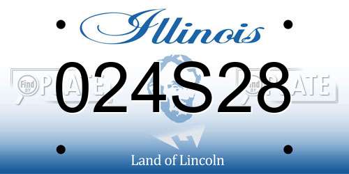 024S28 Illinois License Plate
