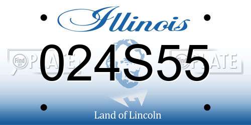 024S55 Illinois License Plate