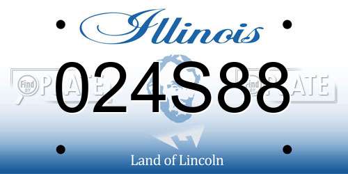 024S88 Illinois License Plate