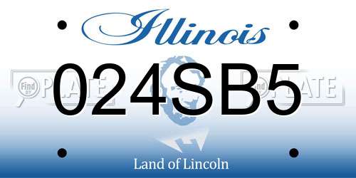 024SB5 Illinois License Plate