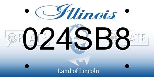 024SB8 Illinois License Plate