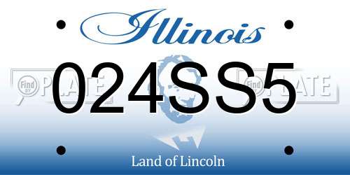 024SS5 Illinois License Plate