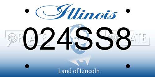 024SS8 Illinois License Plate