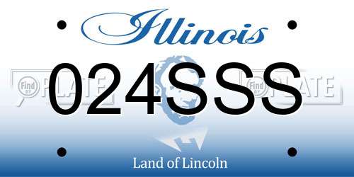 024SSS Illinois License Plate