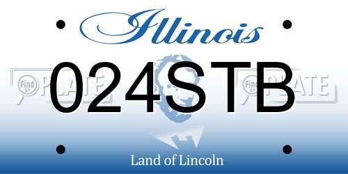 024STB Illinois License Plate