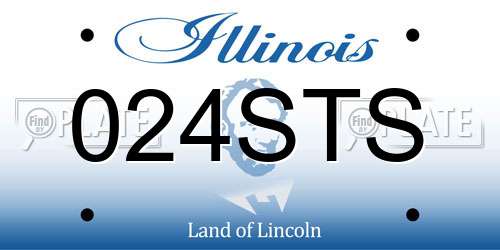 024STS Illinois License Plate