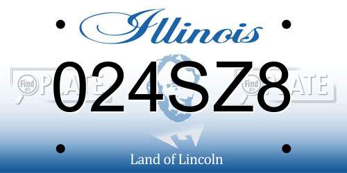024SZ8 Illinois License Plate
