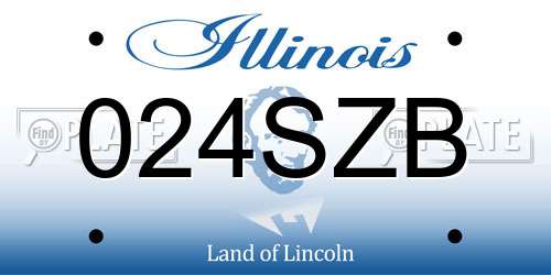 024SZB Illinois License Plate