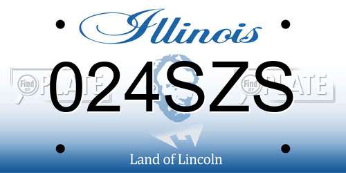 024SZS Illinois License Plate