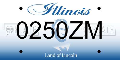 0250ZM Illinois License Plate