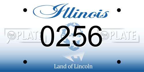 0256 Illinois License Plate