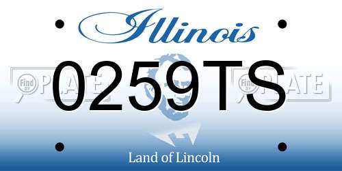 0259TS Illinois License Plate