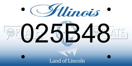 025B48 Illinois License Plate