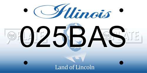025BAS Illinois License Plate