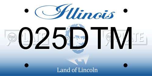 025DTM Illinois License Plate
