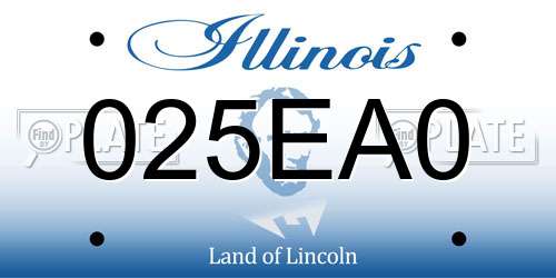 025EA0 Illinois License Plate