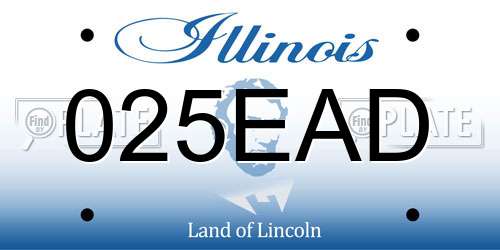 025EAD Illinois License Plate