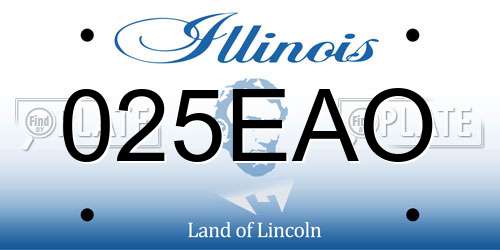 025EAO Illinois License Plate