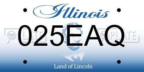 025EAQ Illinois License Plate