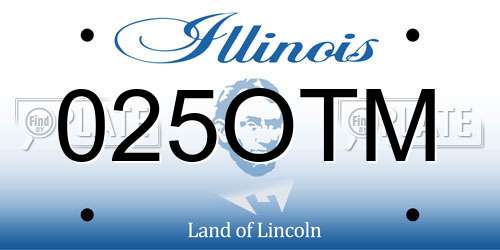025OTM Illinois License Plate