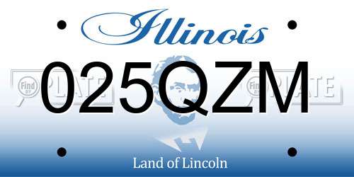 025QZM Illinois License Plate