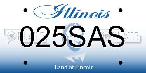025SAS Illinois License Plate