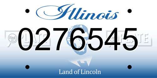 0276545 Illinois License Plate