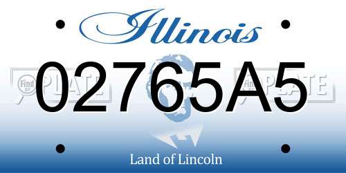02765A5 Illinois License Plate