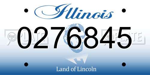 0276845 Illinois License Plate