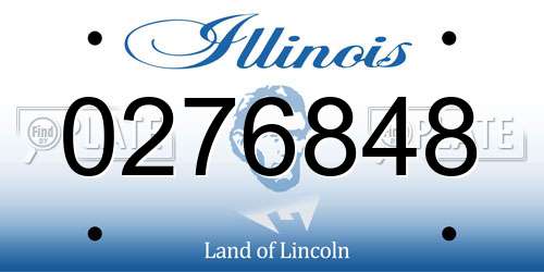 0276848 Illinois License Plate