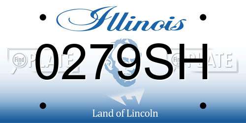 0279SH Illinois License Plate